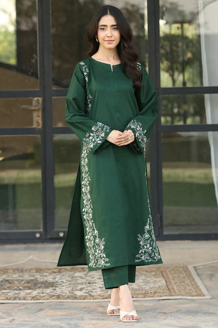 Dua -Embroidered Long Shirt 2Pc