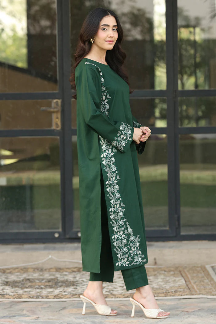 Dua -Embroidered Long Shirt 2Pc