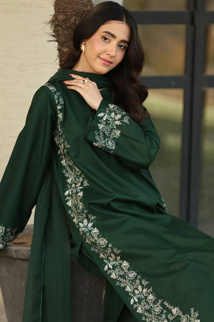 Dua -Embroidered Long Shirt 2Pc